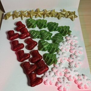 Christmas creative  decor for crafts and fun . 10 pieces of each